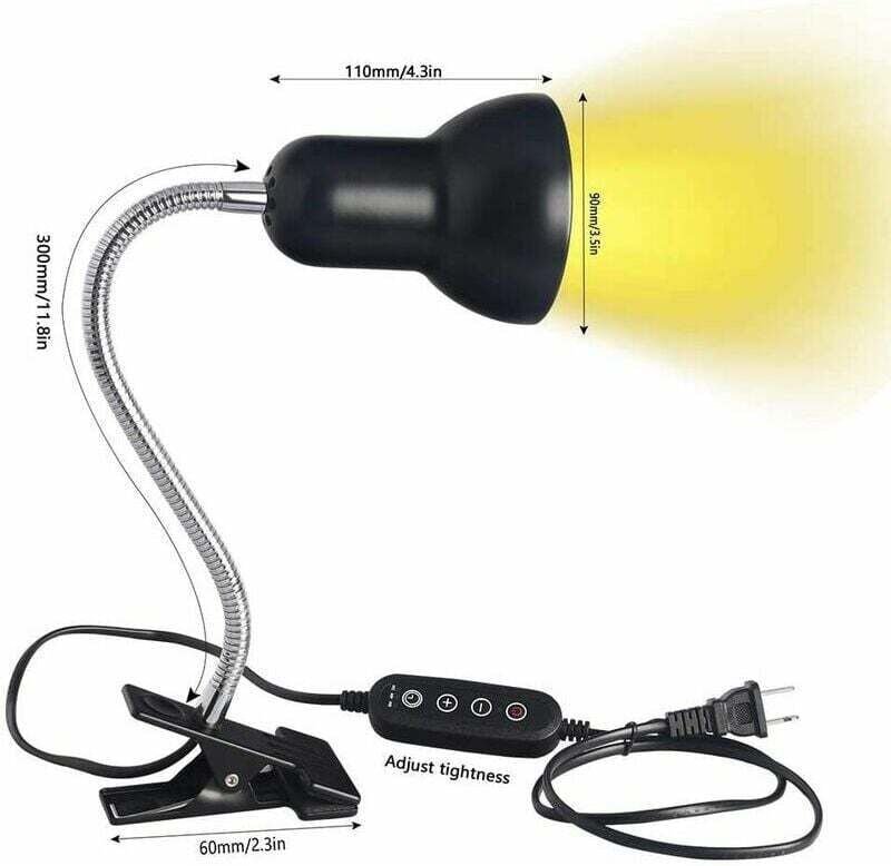 LED-UVA-UVB-Lampen, Reptilienlampe, Heizung, terrestrische Schildkrötenlampe mit langem Sockel für Reptilien und Amphibi...