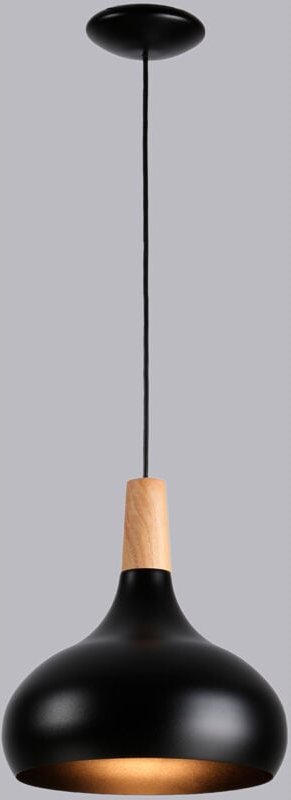 Barcelona Led - Hängeleuchte "Loop" aus Metall und Holz