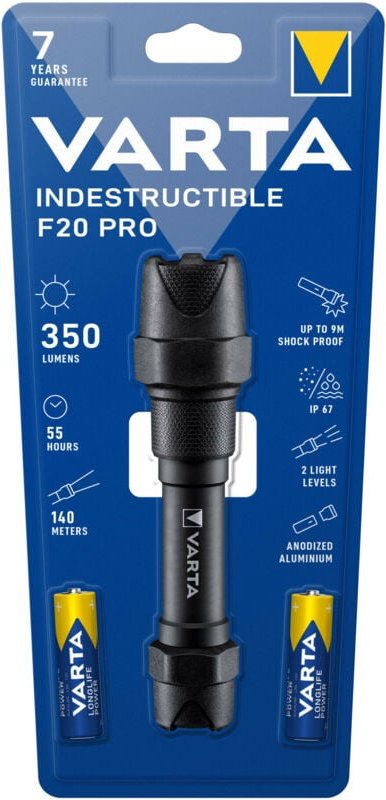 LED-Taschenlampe Indestructible F20 Pro, 350 lm, Batteriebetrieb - Varta