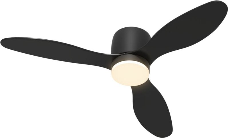 Homcom - Deckenventilator mit Beleuchtung und Fernbedienung 115 cm Ventilator mit led Lampe, Umkehrbarer dc Motor, 3 abs...