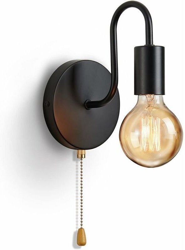 Applique Murale Vintage E27 Douille Standard Appliques Murale Interieur Industrielle RéTro MéTal Lampe Avec Interrupteur...