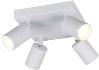 Deckenleuchte Deckenlampe Flurlampe Metall weiß 4-flammig schwenkbar GU10 B 20cm