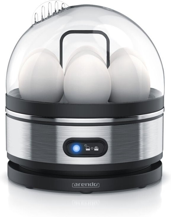 Eierkocher 7-fach, 400 w, Edelstahl, Warmhaltefunktion, Härtegrad einstellbar, für 7 Eier, silbe - Arendo
