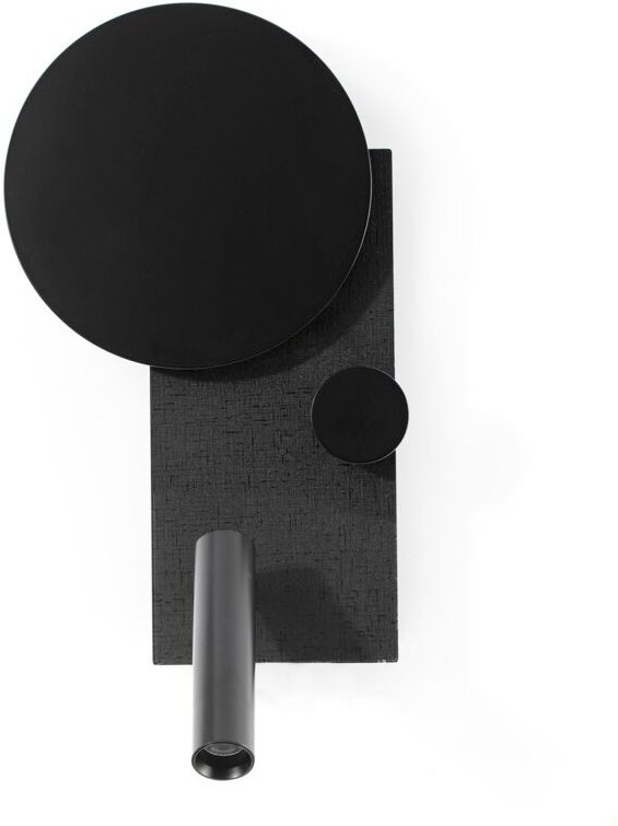 Klee Wandleuchte rechts schwarz mit Leser 20058