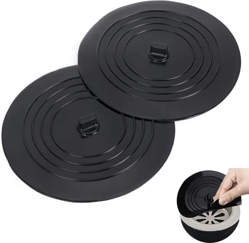 2 Stück Küchen-Abflussstöpsel, Silikon-Saugnapf-Stopfen, Badewannenstöpsel, für Küchen, Badezimmer und Waschküchen, Univ...