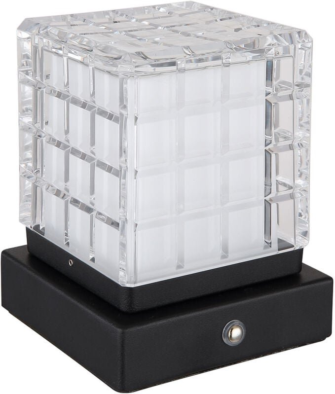 Tischleuchte Beistelllampe led Touch-Dimmer Nachttischlampe usb akku Schwarz