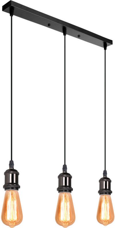 3-Flammige Vintage Pendelleuchte aus Metall Hängelampe 1M Höhenverstellbar E27 60W für Küche Esstisch Wohnzimmer Bars Ca...