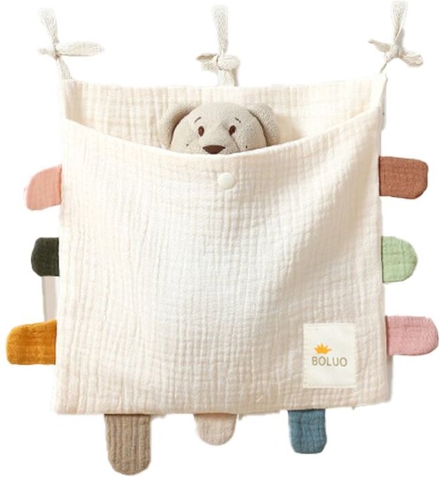 Tlily - Babybett-Organizer aus Baumwolle, Bett-Aufbewahrungstasche, Essentials-Aufbewahrungstasche, Baby-Hängetasche für...