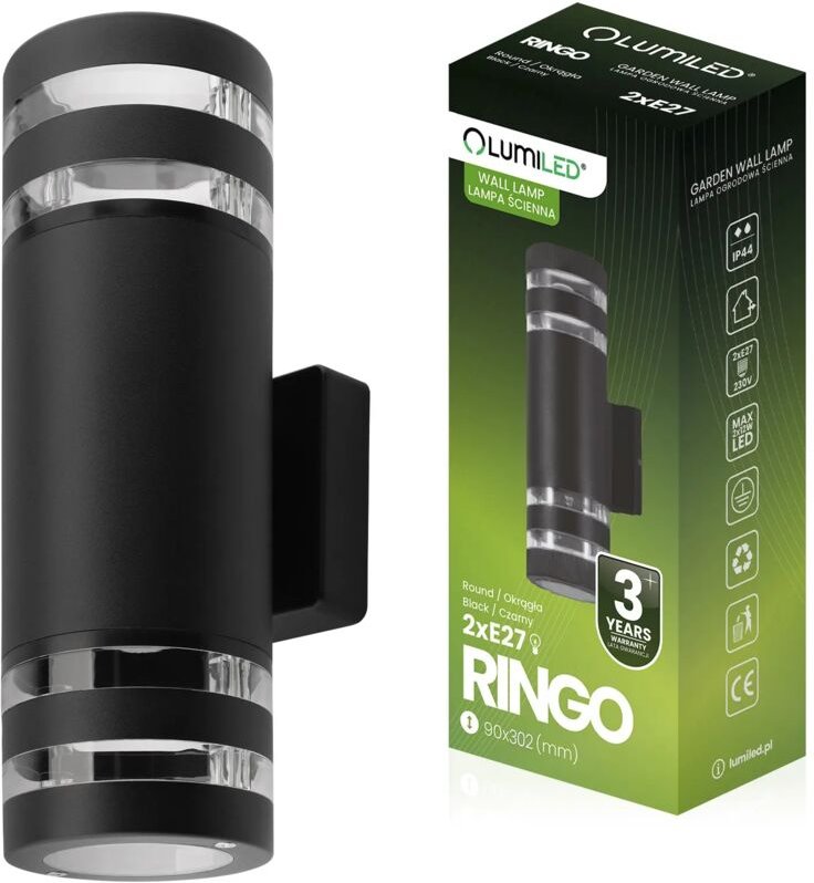 Gartenlampe, Wandlampe, E27 LED, Oben, Unten, RINGO