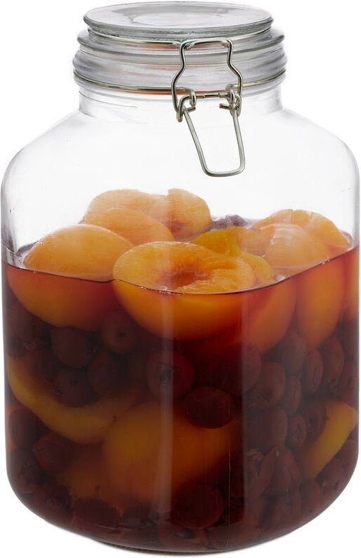 Relaxdays 3 Liter Einmachglas, zum Konservieren, Gastro, Bügelverschluss, Gummiring, luftdicht, XXL Einweckglas, klar