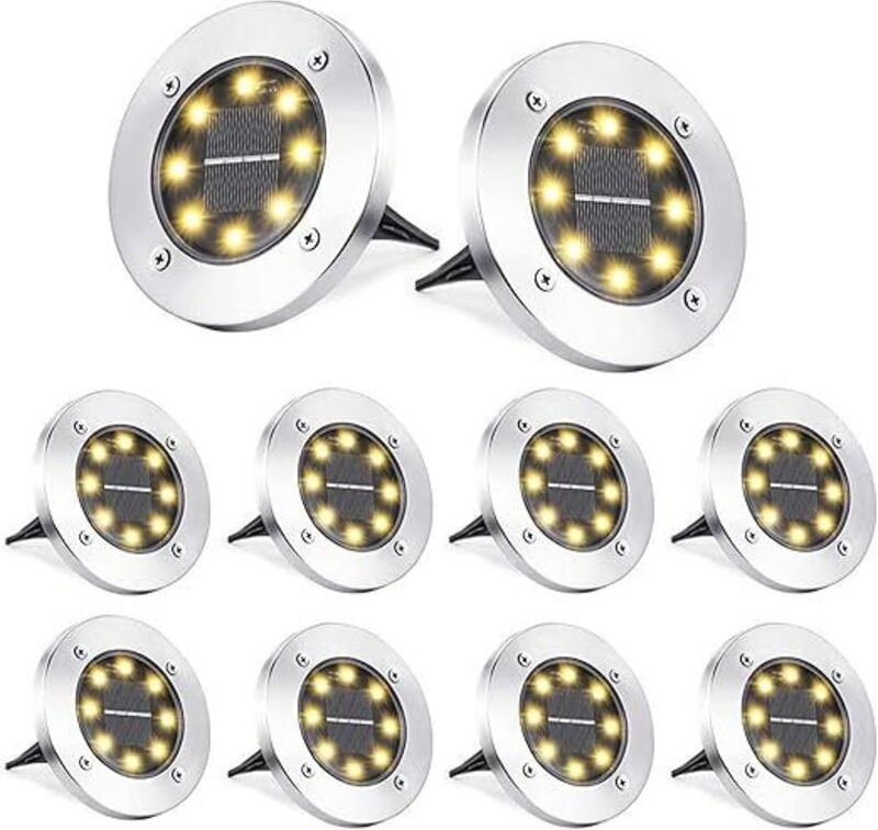 LED-Solarleuchte für den Außenbereich, Solar-Garten-Bodenlampen, wasserdicht IP65, warmweißes Rasen-Dekorationslicht für...