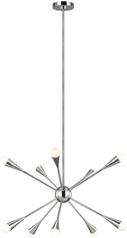 Jax 10 Light Chandelier, Nickel poliert, G9 - Elstead