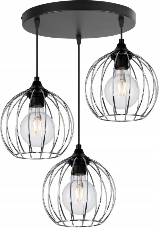 Decken-Hängelampe, Draht, Chrom, LED