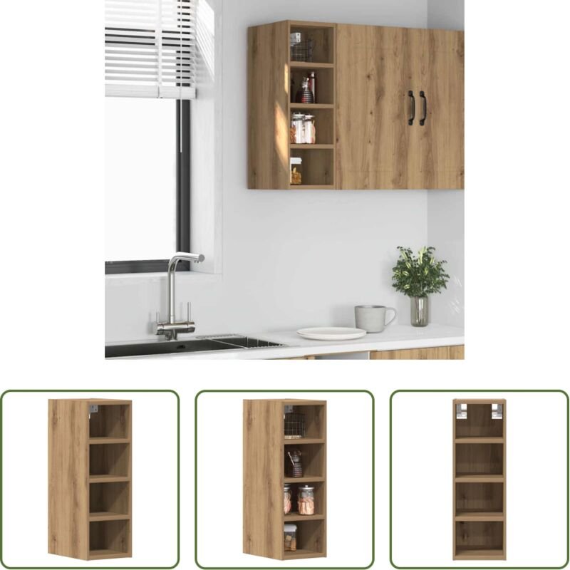 Holzwerkstoff - Hängeschrank Riga Artisan-Eiche 20x29,5x60 cm Holzwerkstoff