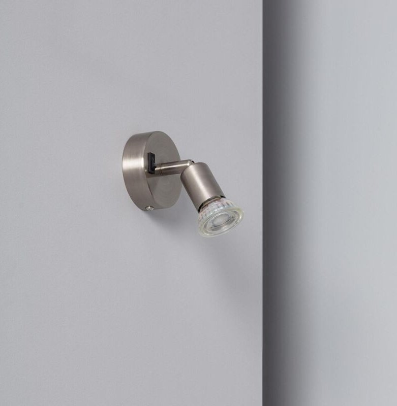 Thumbnail - Wandleuchte Aluminium Ausrichtbar mit Schalter 1 Strahler Oasis Silber Silber