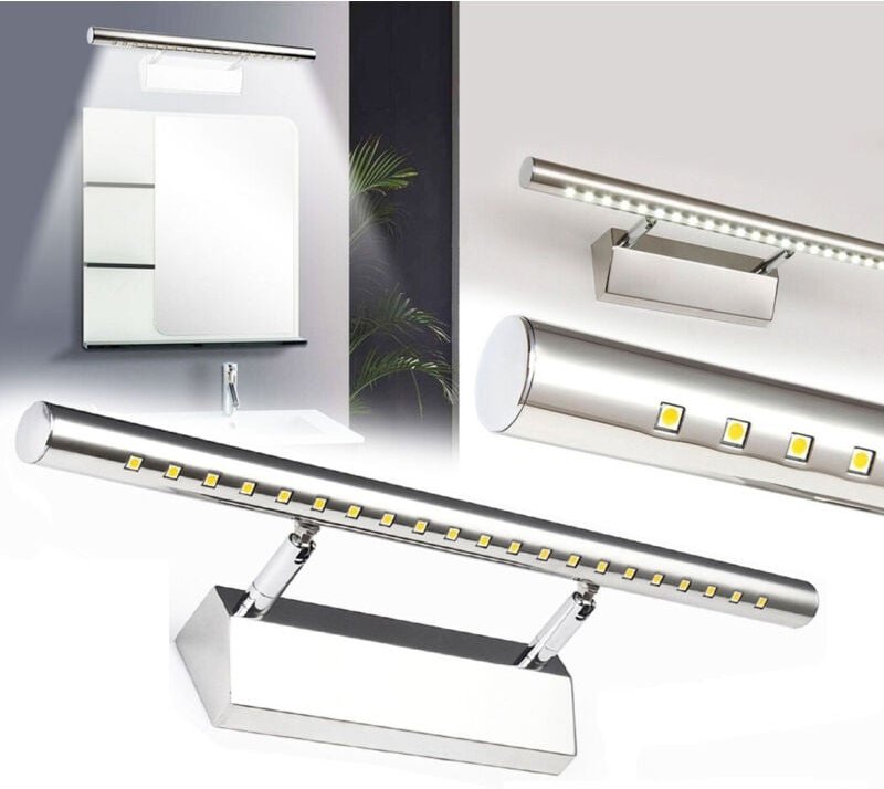 Trade Shop Traesio - Trade Shop - applique lampada für specchio bagno mit 30 led bianco light fred -