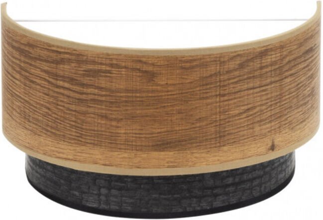 Schwarz und dunkles Holz Wandleuchte Colet Modell 1x E27 FABRILAMP