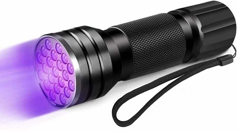 Thumbnail - UV-Lampe, UV-Taschenlampe mit 21 LEDs, 395 Nm UV-Taschenlampe zur Erkennung von Haustierurin, UV-Taschenlampe