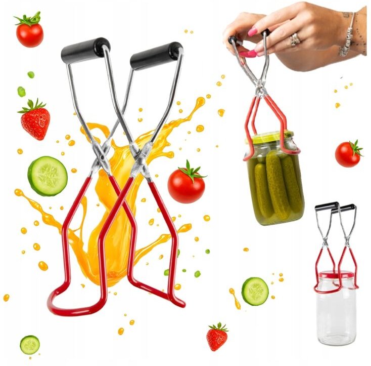 Greifer zum Herausziehen heißer Gläser und Flaschenhalter für selbstgemachte Konfitüren