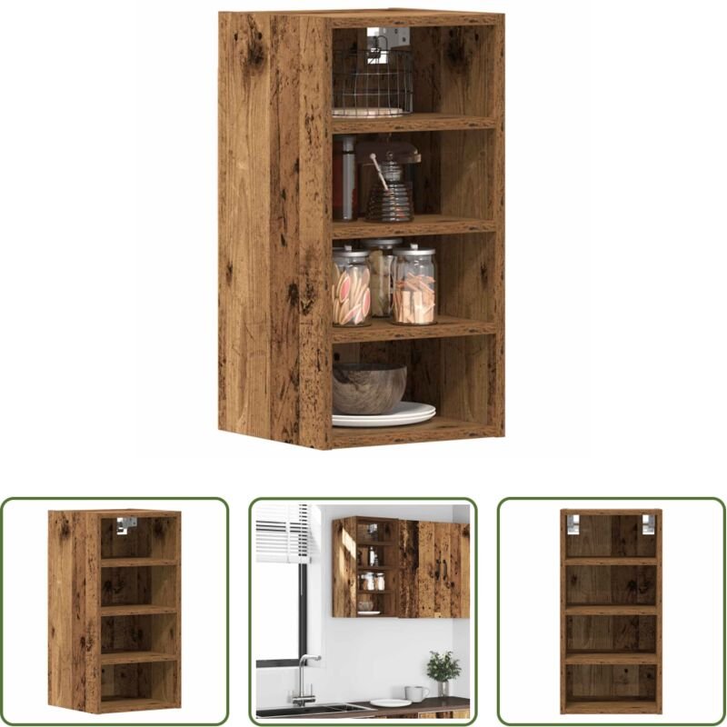 vidaXL Altholzoptik - Hängeschrank Riga Altholz-Optik 30x29,5x60 cm Holzwerkstoff