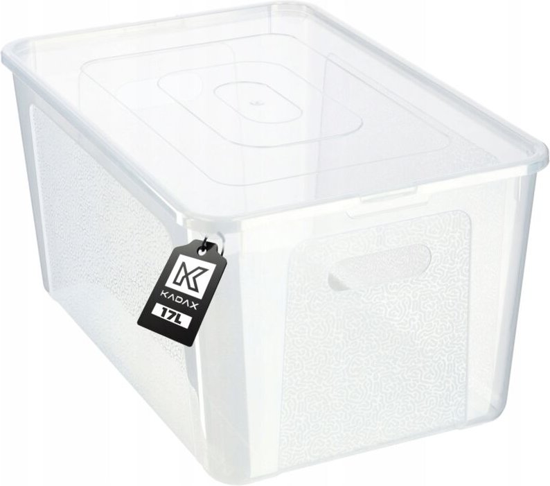 Kunststoffbehälter mit Deckel, 17 l, verschließbare transparente Aufbewahrungsbox - Kadax