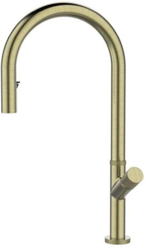 Alveus - Swan - Spültischarmatur mit ausziehbarer Brause, brushed gold 1150776