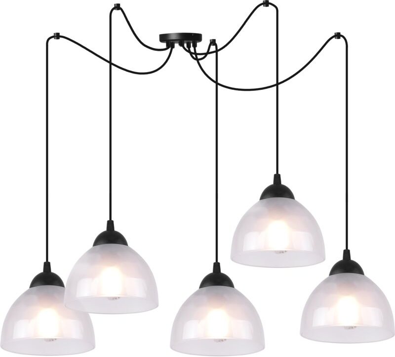 Venice Spider Hängelampe 5pln Milchlampen E27