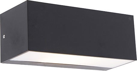 Moderne Wandleuchte schwarz mit Lichteffekt IP54 - Houks