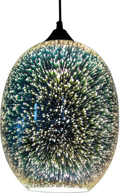 Senderpick - 3D Bunt led Glas Feuerwerk Kronleuchter Hängelampe Hängeleuchte Lampe Leuchte E27 Esszimmer Wohnzimmer Deko...