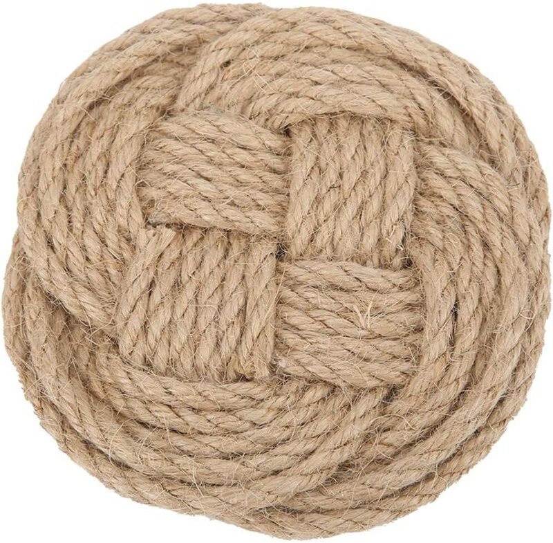 Rutschfester Untersetzer aus Jutegewebe, moderne, verdickte Wärmeisolierung, braune Untersetzer für Tassen, Teller, Pfan...