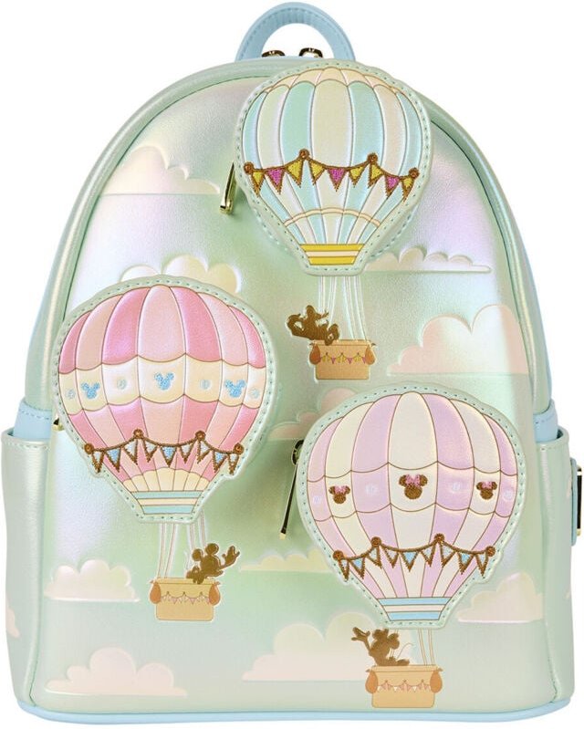 Loungefly Disney Mickey & Friends in Ballons de Hot Air - Mini Backpack, Multicolour - Offizielle Merchandise