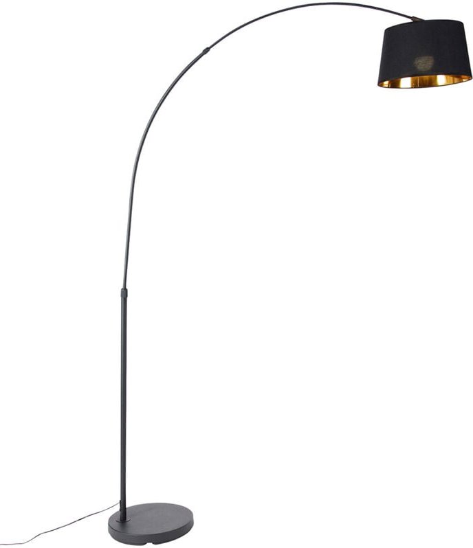 Smarte Bogenlampe schwarz mit Gold inkl. Wifi A60 - Arc Basic