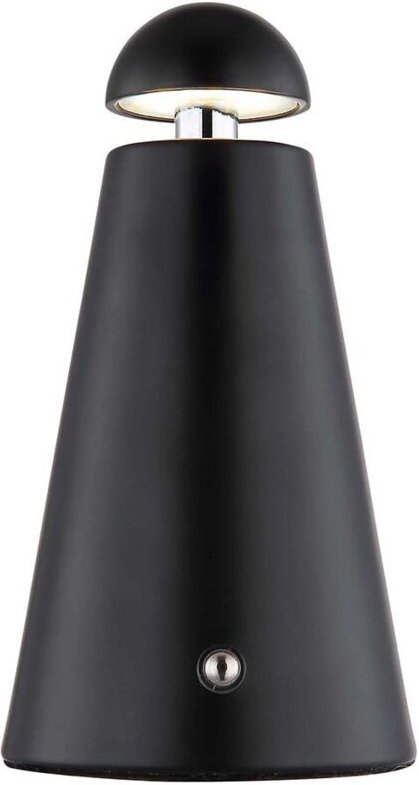 Tischleuchte Beistelllampe Leselampe Metall schwarz matt Touchdimmer Akku H16cm