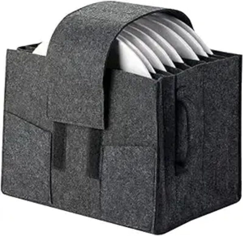 Aufbewahrung für Wohnmobilteller – Filztellerhalter – 8 Teller