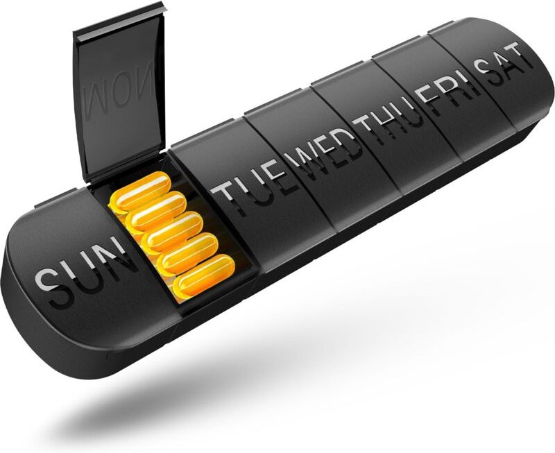 Wöchentlicher Pillenorganizer, täglicher Pillenorganizer, Reise-Pillenorganizer, extra große 7-Tage-Vitaminbox, extra gr...