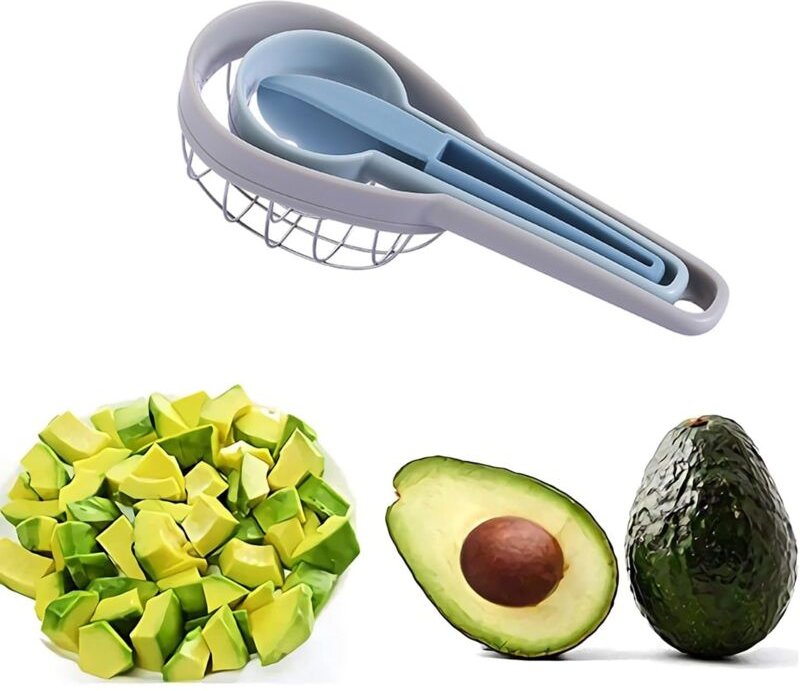 Vielseitiger Avocadoschneider, 3 in 1 Avocadoschneider, Avocadoschäler, Avocadoschneider, Avocadohobel, Schneider für Av...