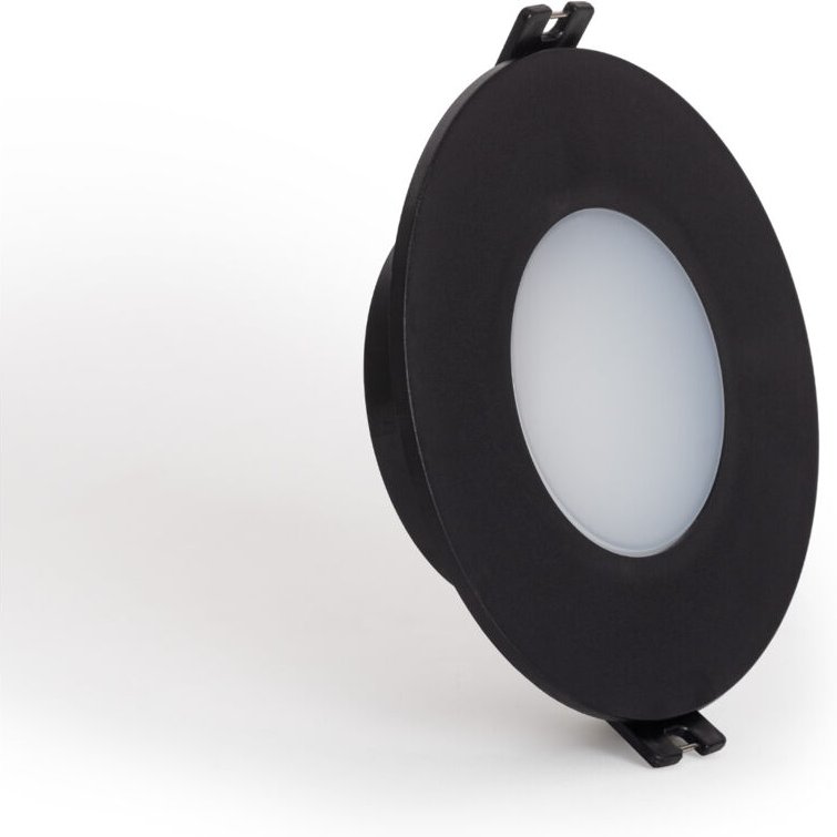 Efectoled - Downlight-Ring Rund IP65 für LED-Glühbirnen GU10 / GU5.3 Schnitt Ø75 mm Maxis Schwarz