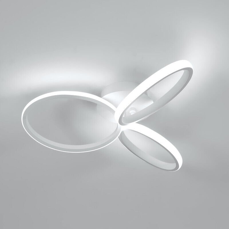 COMELY LED-Deckenleuchte mit 3 ineinandergreifenden Ellipsen – Sandweiß – 34 W (entspricht 200 W) – 6500 K kaltweißes Li...