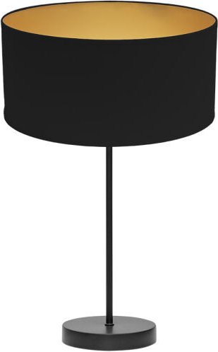 Anuska hohe Tischleuchte 1xe27 schwarz/schwarz/gold 62x30x30 cm