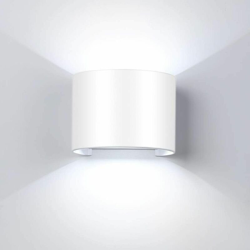 12W Led Wandleuchte Innenwandleuchte Kaltweiß Moderne Dekoration Weiß für Schlafzimmer Büro Wohnzimmer Badezimmer Flur