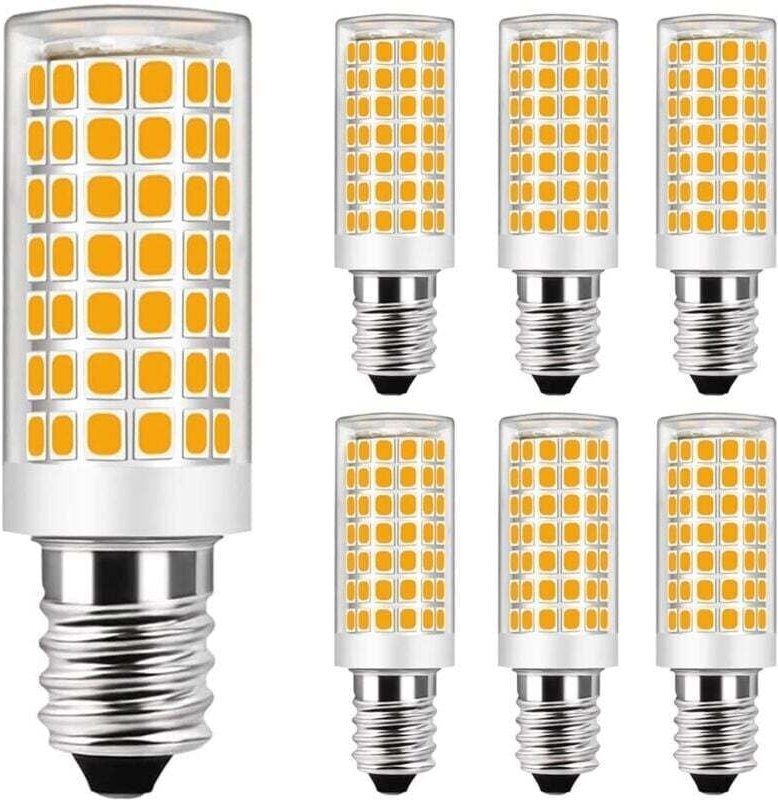 YMYNY 6er-Set E14 9W LED-Glühbirnen, entspricht 75W Halogenlampe - Warmweiß 3000K - Nicht dimmbar - AC 220-240V