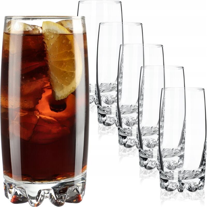 Thumbnail - Wassergläser, Set de 6, Trinkgläser, Saftgläser aus Glas, 365ml - Kadax