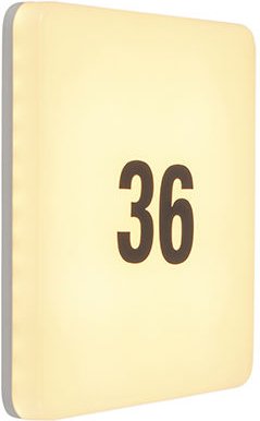 Moderne quadratische Wandleuchte inkl. led mit Nummernschild - Plater