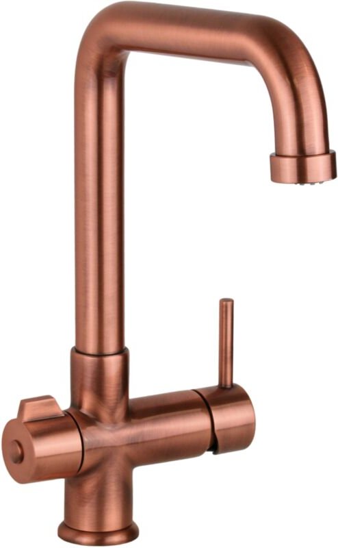 Separater 3-Wege-Spültischmischer in gebürstetem Kupfer Pollini 3300ARAME Kupfer
