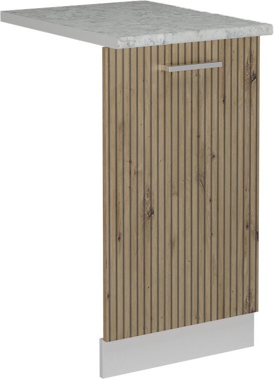 Vicco - Geschirrspülblende R-Line, Artisan-Eiche, 45 cm , ap Marmor