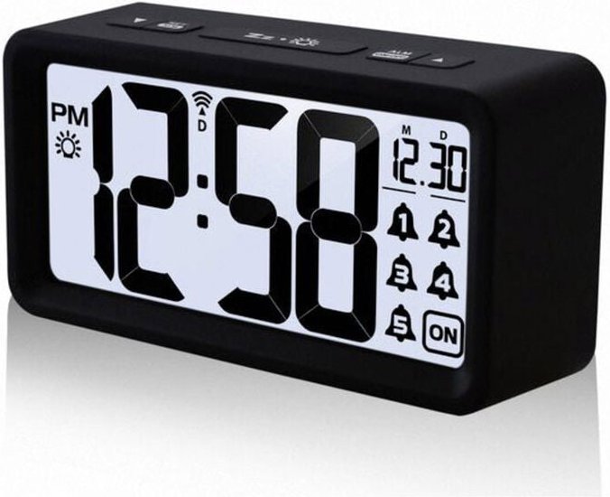 Techno Line WT496 Funk Wecker Schwarz Alarmzeiten 5
