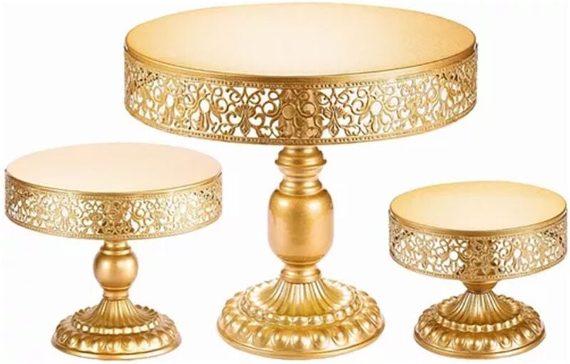 Goldener Tortenständer, Servierständer aus Eisen mit Goldmuster, abnehmbarer und wiederverwendbarer Cupcake-Halter für P...