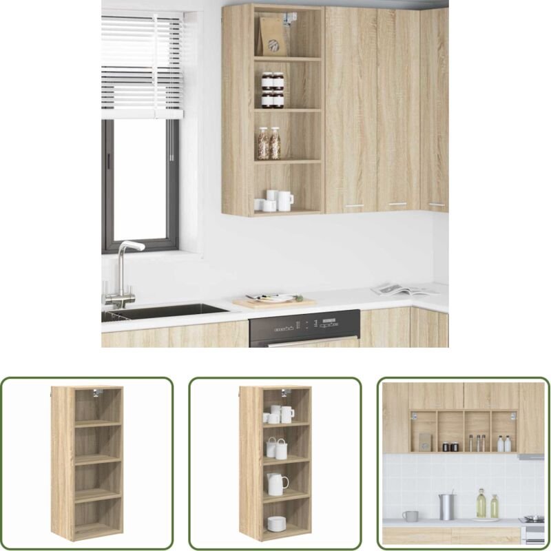 vidaXL Küchenmöbel Sonoma-Eiche - Hängeschrank Sonoma-Eiche 40 x 29,5 x 100 cm Holzwerkstoff