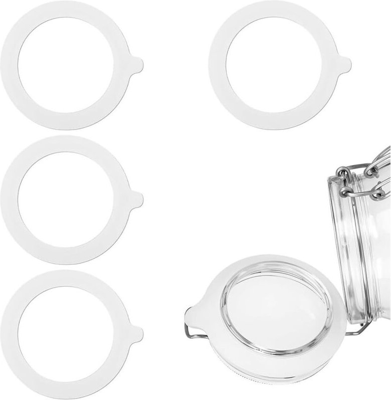 CCYKXA Silikon-Unterlegscheiben, geeignet für Gläser, selbstgemachte Einmachgläser usw. – 55 mm