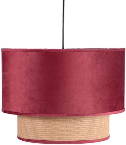 Fabrilamp - Hängeleuchte de 2 Lampenschirme nerva weinrot de 40 cm